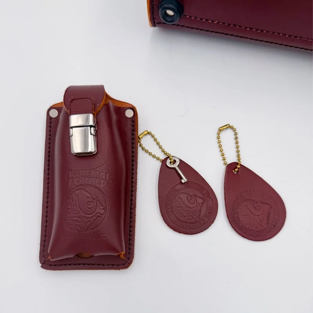 Occidental Leather Walkabout Briefcase Set Rare USA Made Tool Bag Phone Holster